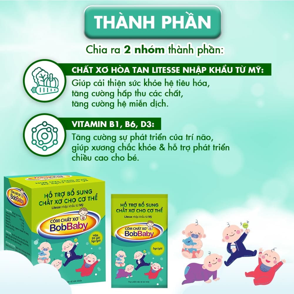 Cốm chất xơ BobBaby