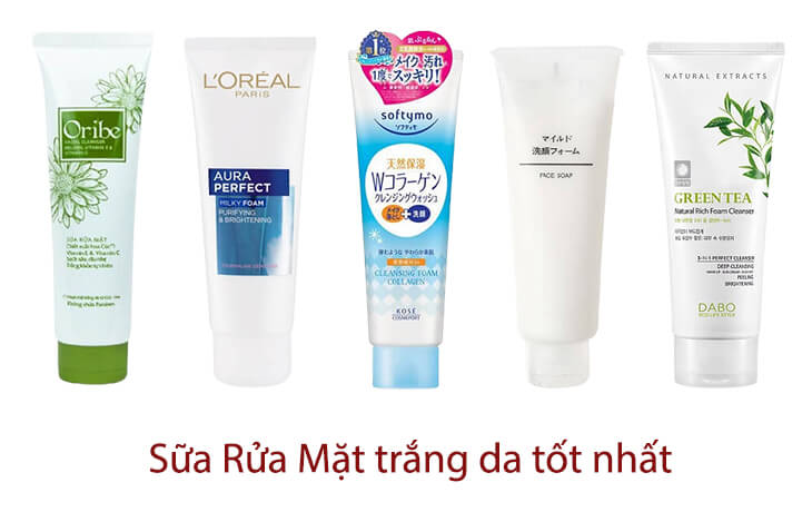 Sữa rửa mặt trắng da tốt nhất